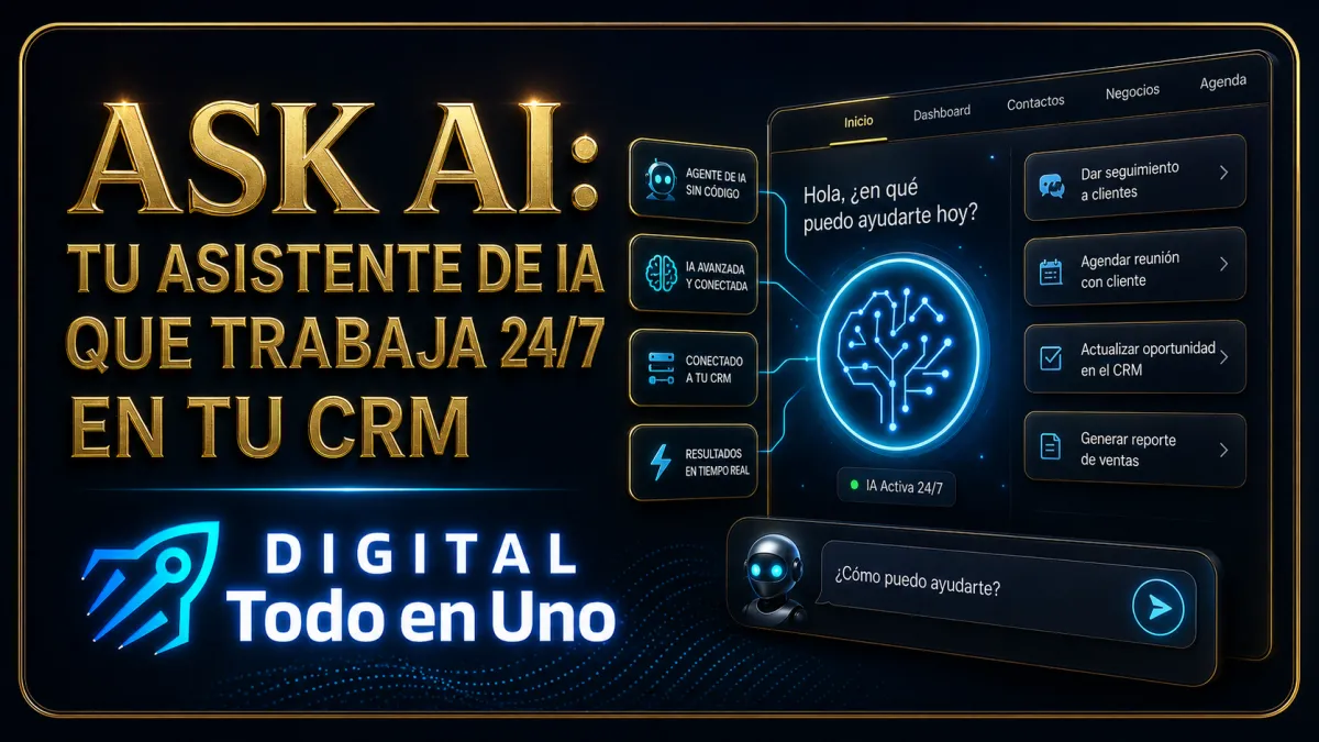 Ask AI en Digital Todo en Uno: El Asistente de Inteligencia Artificial que Trabaja por Ti las 24 Horas
