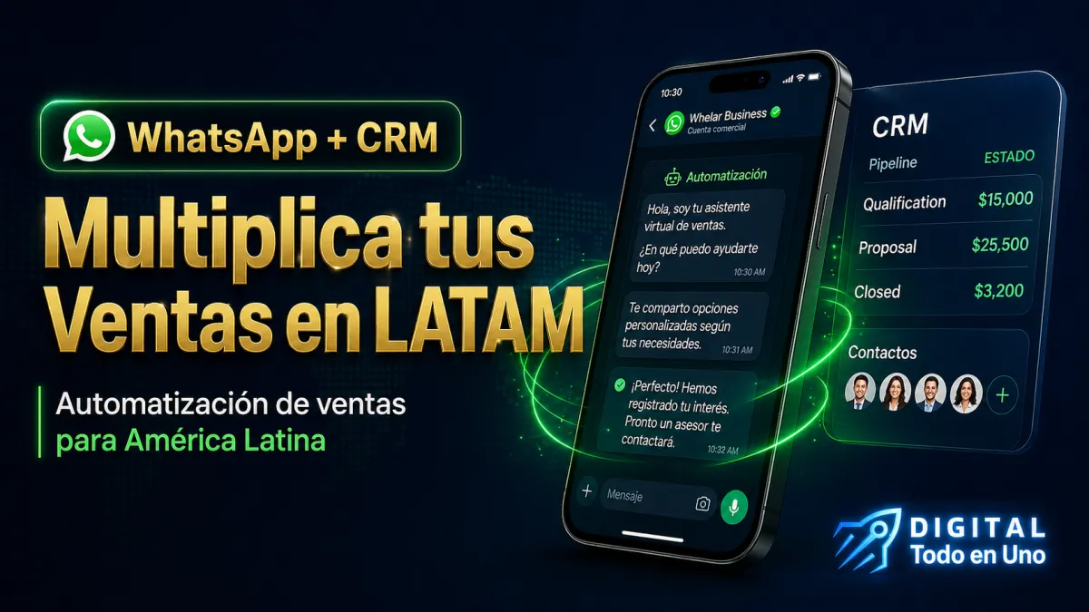 WhatsApp + CRM: La Estrategia que Multiplica tus Ventas en America Latina con Digital Todo en Uno