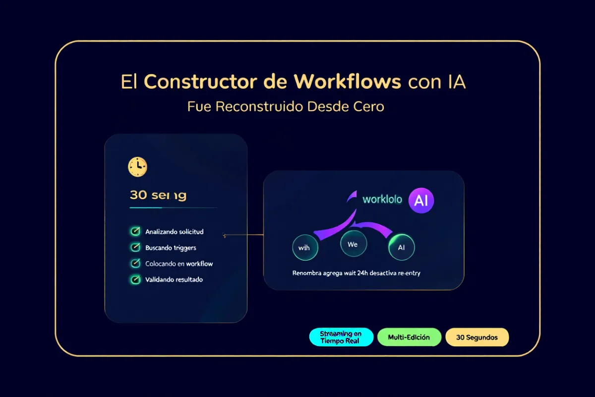 El Constructor de Workflows con IA Fue Reconstruido Desde Cero: Ve a la IA Pensar, Edita con una Sola Frase y Termina en la Mitad del Tiempo
