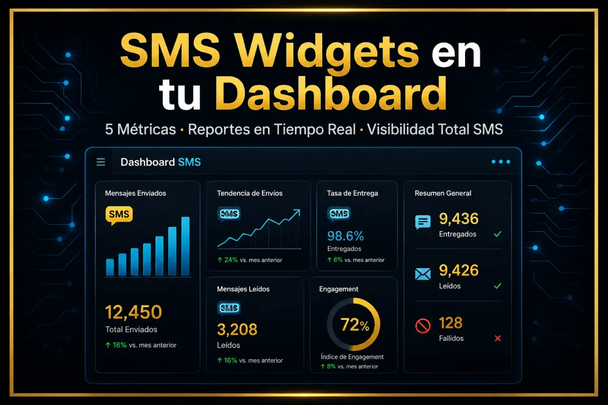 SMS Widgets en tu Dashboard: 5 Métricas para Controlar tus Mensajes desde el CRM
