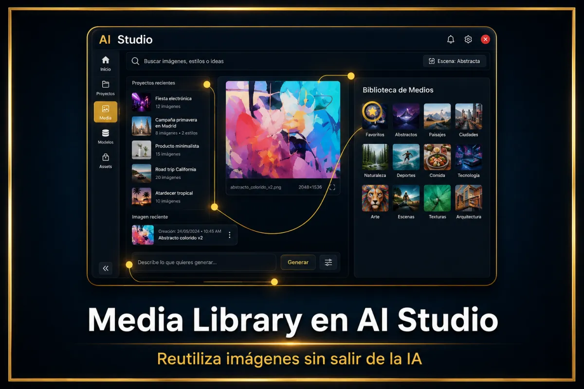 Biblioteca de Medios Integrada en AI Studio: Reutiliza tus Imágenes sin Salir de la IA