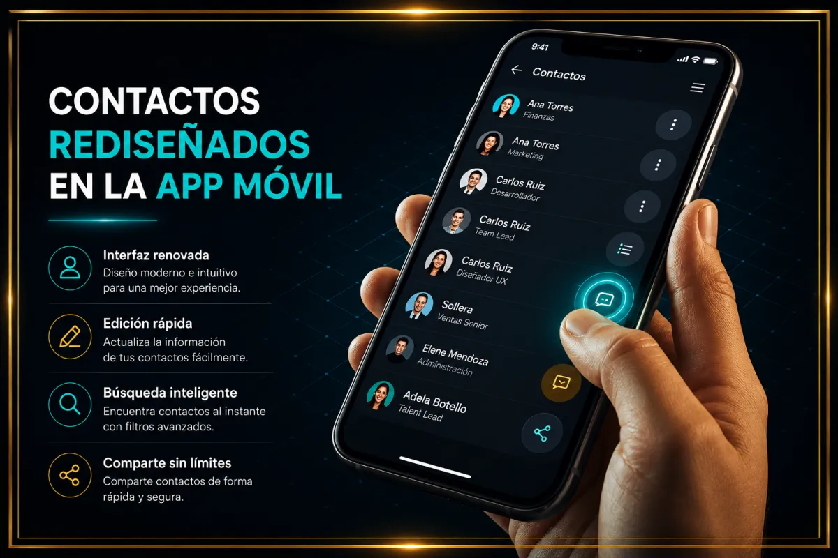 Contactos en la App Móvil: Más Rápidos, Claros y Fáciles de Gestionar