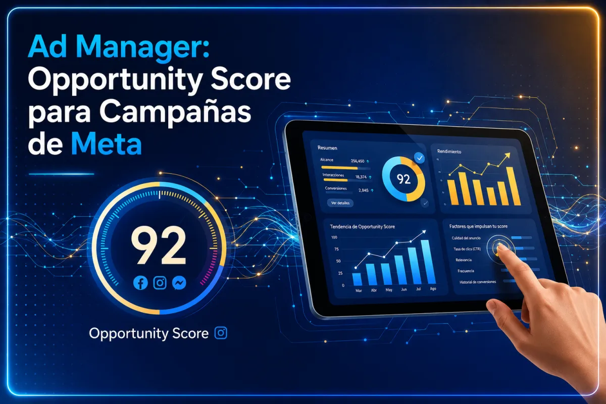 Ad Manager: Opportunity Score para Campañas de Meta