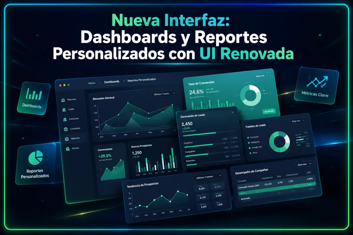 Nueva Interfaz: Dashboards y Reportes Personalizados con UI Renovada