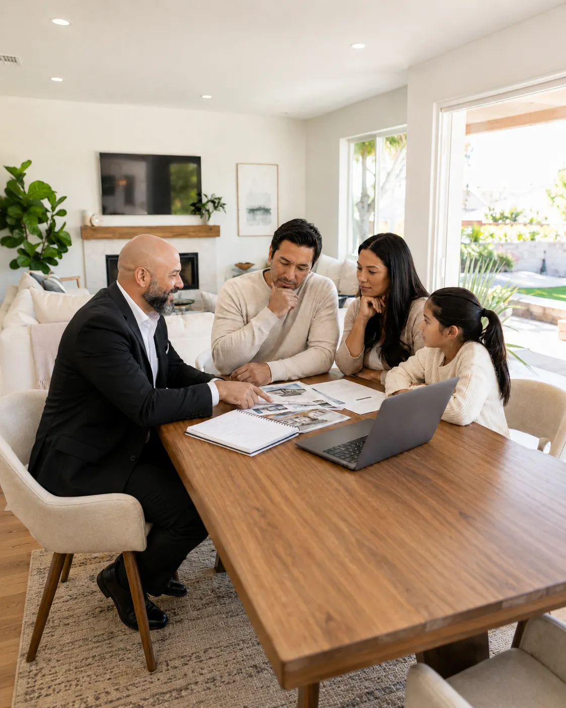 A home exterior or financial planning session