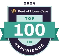 Best of Home Care Top 100 in Experience 2024 Badge