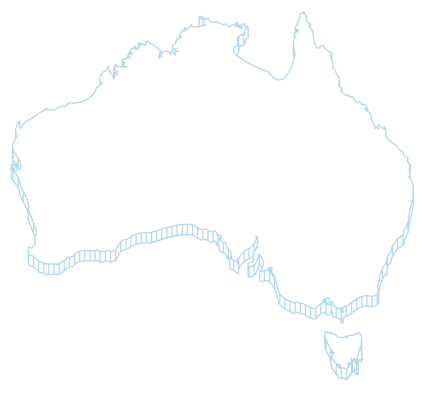 a sketch of the country of australia