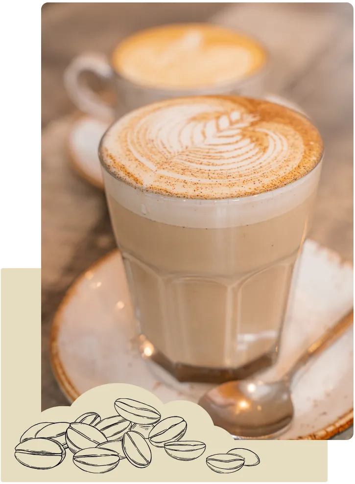 Specialty espresso drink made from small-batch roasted coffee in Farmers Branch, TX