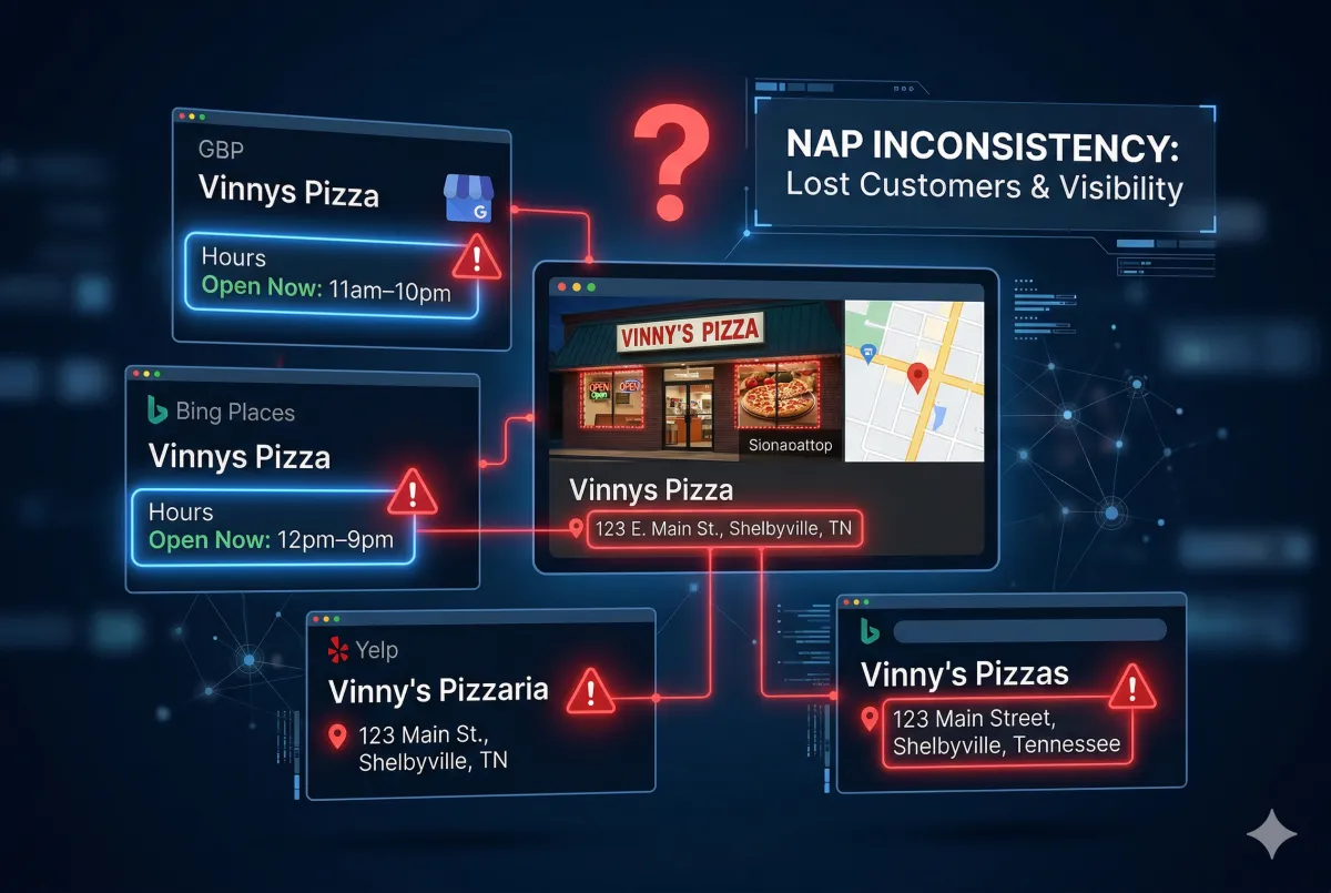 The NAP Problem — Why Inconsistent Business Information Is Quietly Destroying Your AI Search Visibility