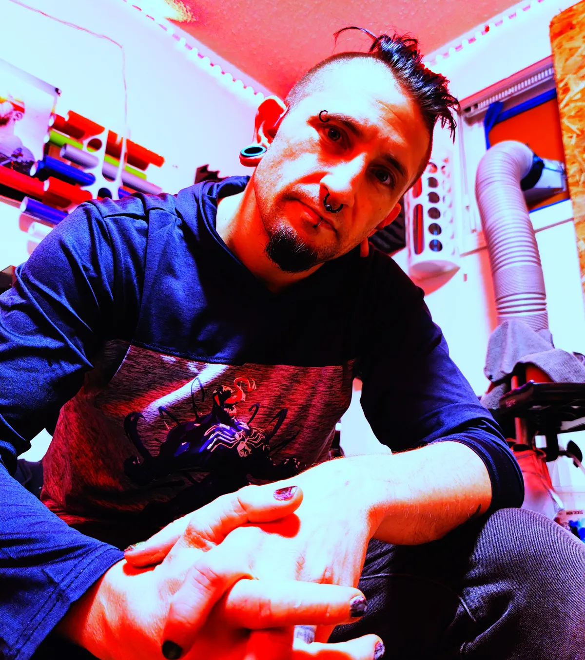 Chris McCorkle working in his Seattle-area creative workspace.