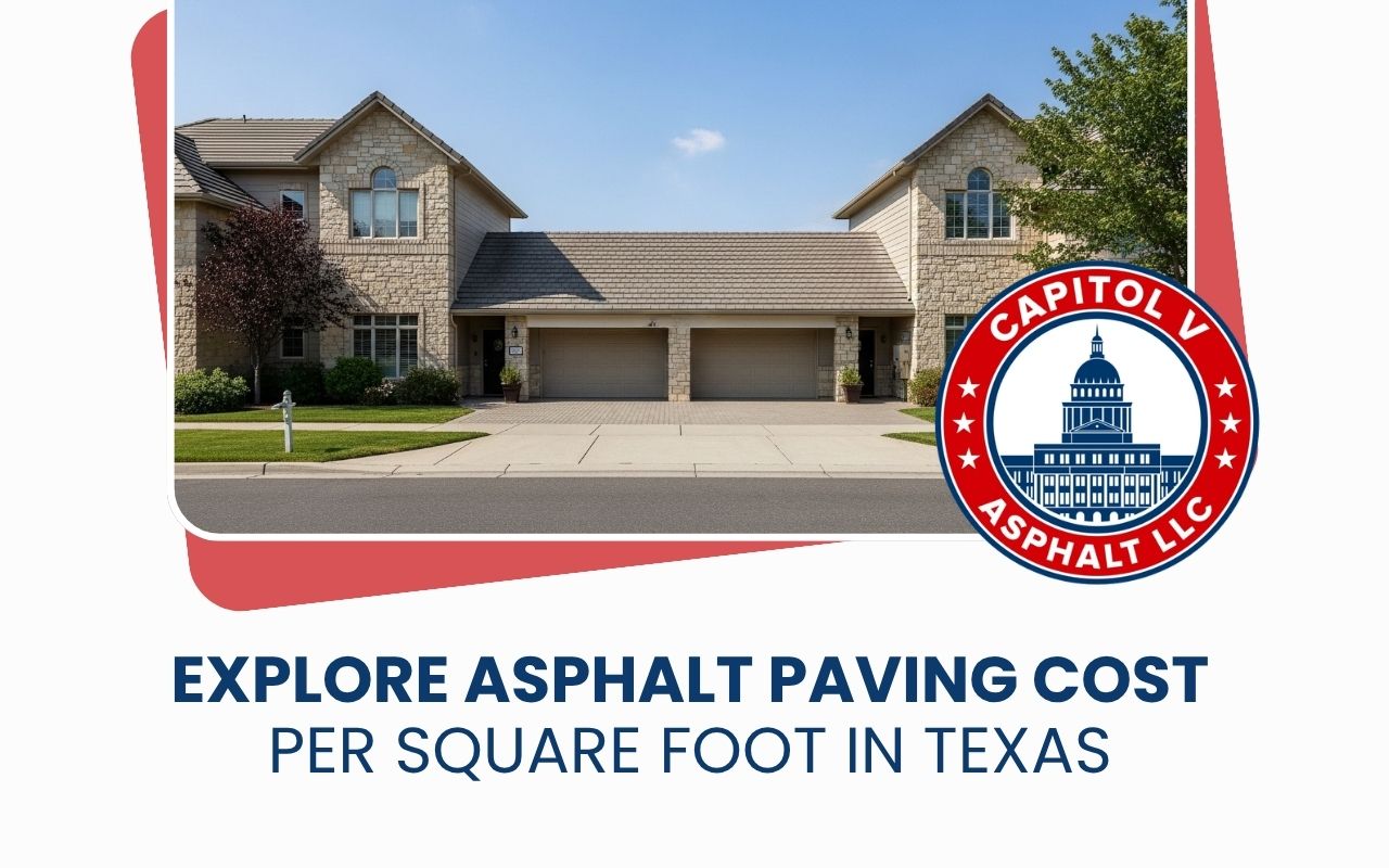 Residential driveway showing asphalt paving cost per square foot in Texas
