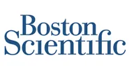 The words "Boston Scientifiic" with "Boston" above "Scientific". In blue font.