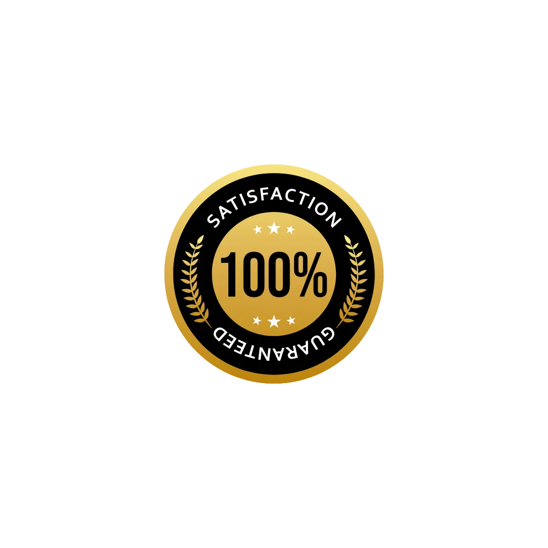 100% satisfaction guarantee seal