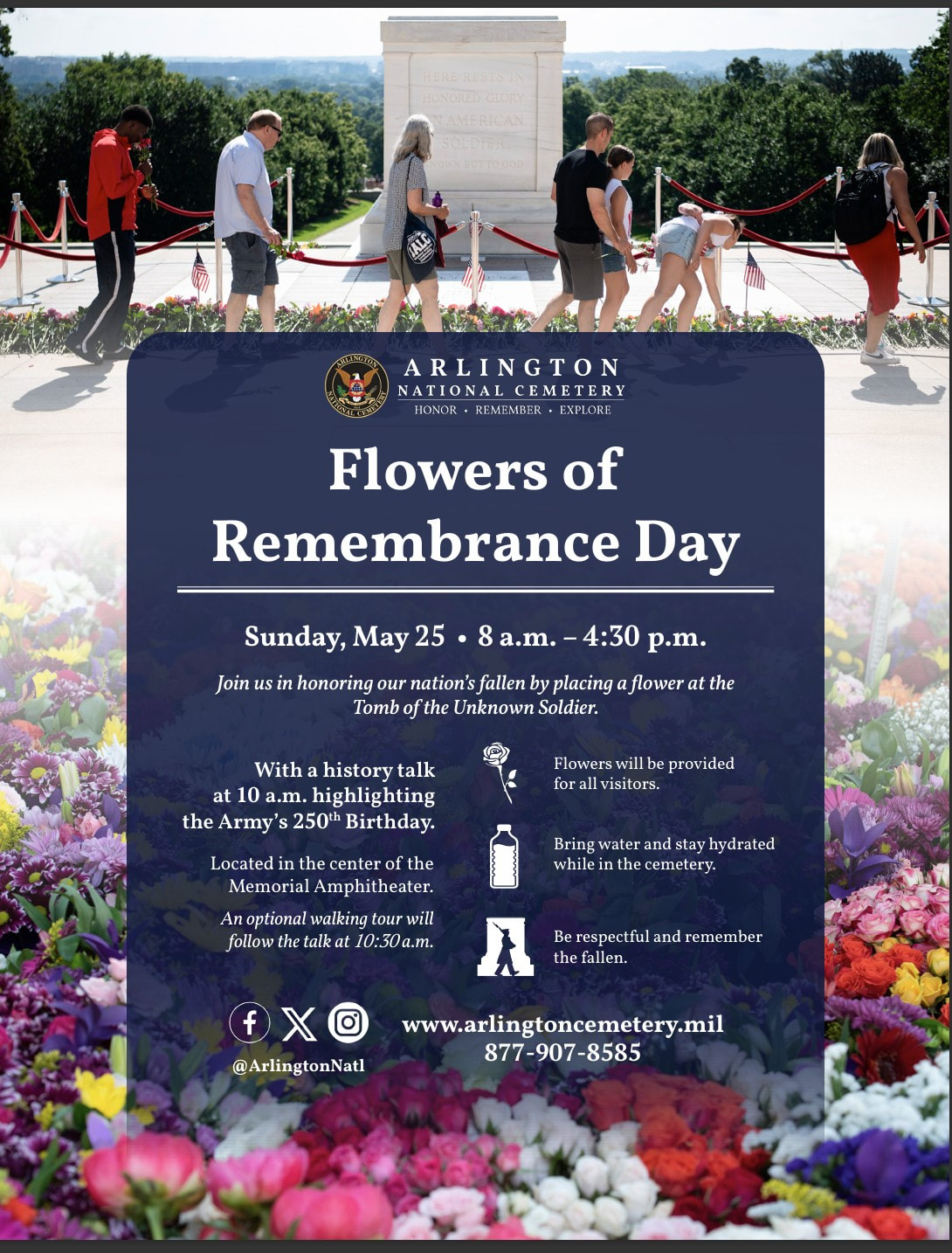 Flowers of Remembrance Day invite