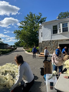 Volunteers at the Flowers of Remembrance event