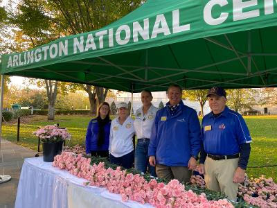 Volunteers at the Flowers of Remembrance event