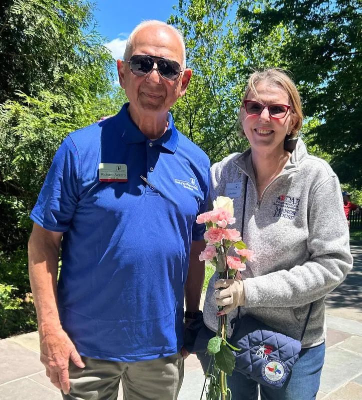 Volunteers at the Flowers of Remembrance event