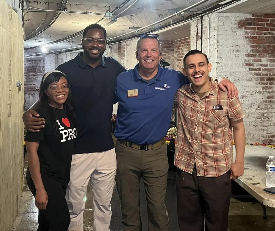 Volunteers at the Flowers of Remembrance event
