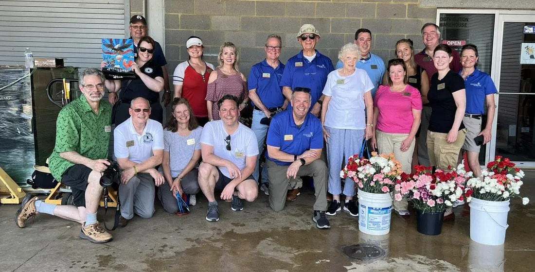 Volunteers at the Flowers of Remembrance event