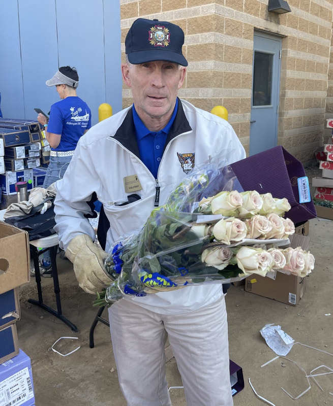 Volunteers at the Flowers of Remembrance event
