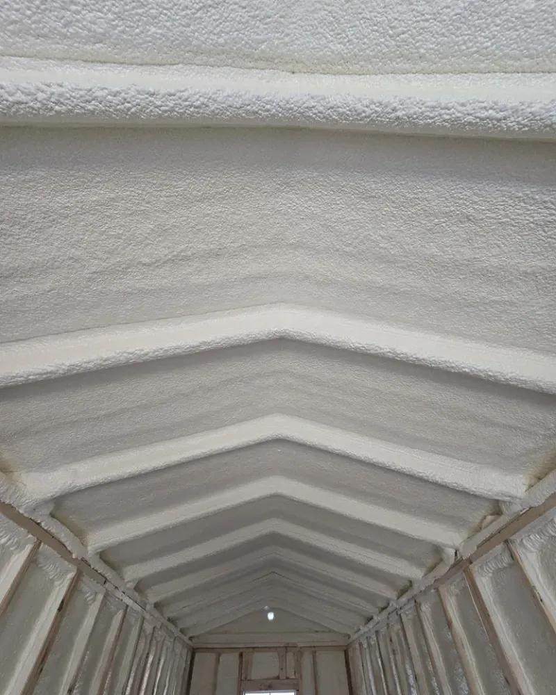 Closed-cell spray foam reinforcing metal building interior for added structural support in Sumner, TX by 903 Spray Foam