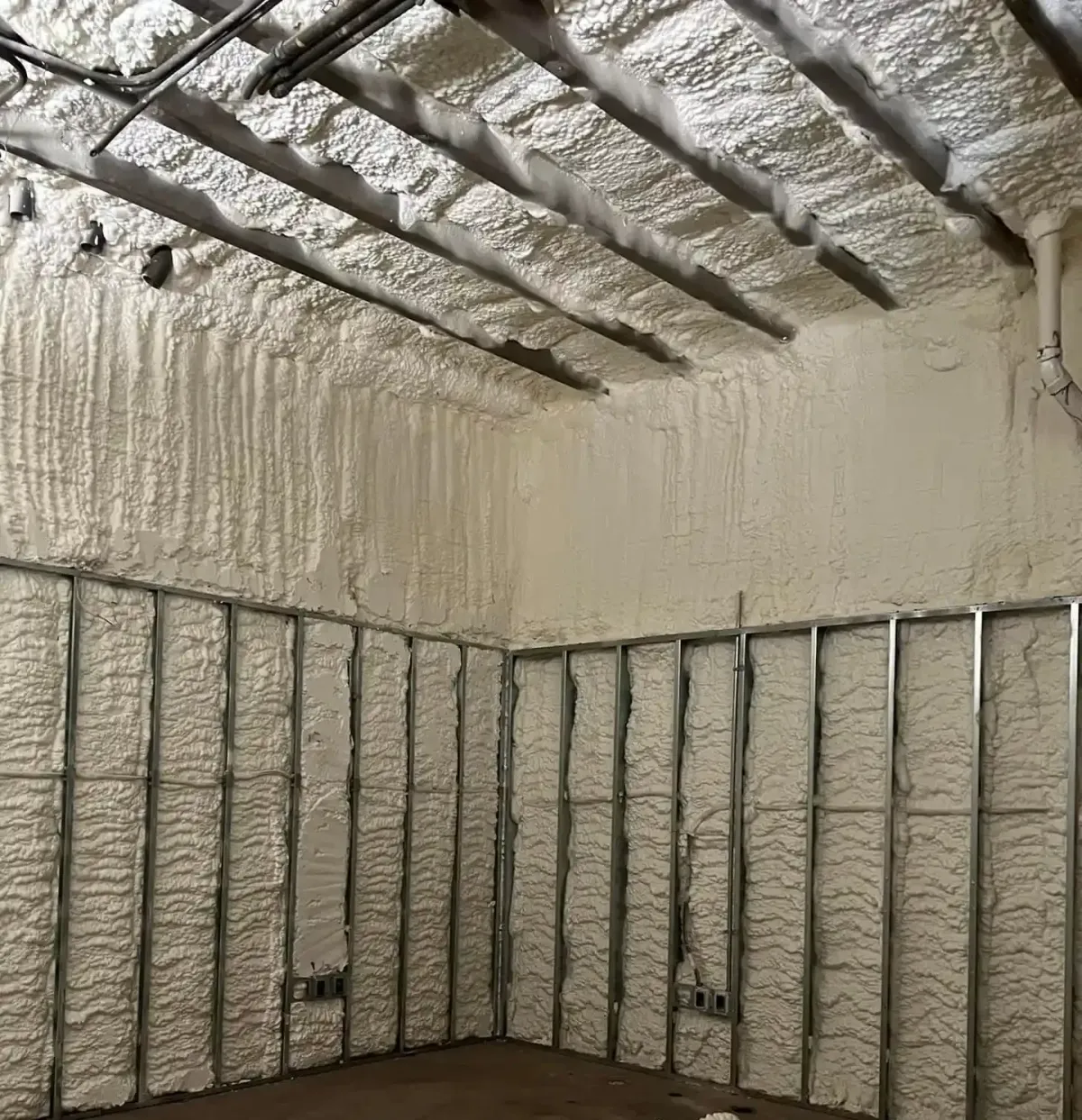 Interior walls and ceiling insulated with spray foam for improved indoor comfort by 903 Spray Foam in Sumner, TX