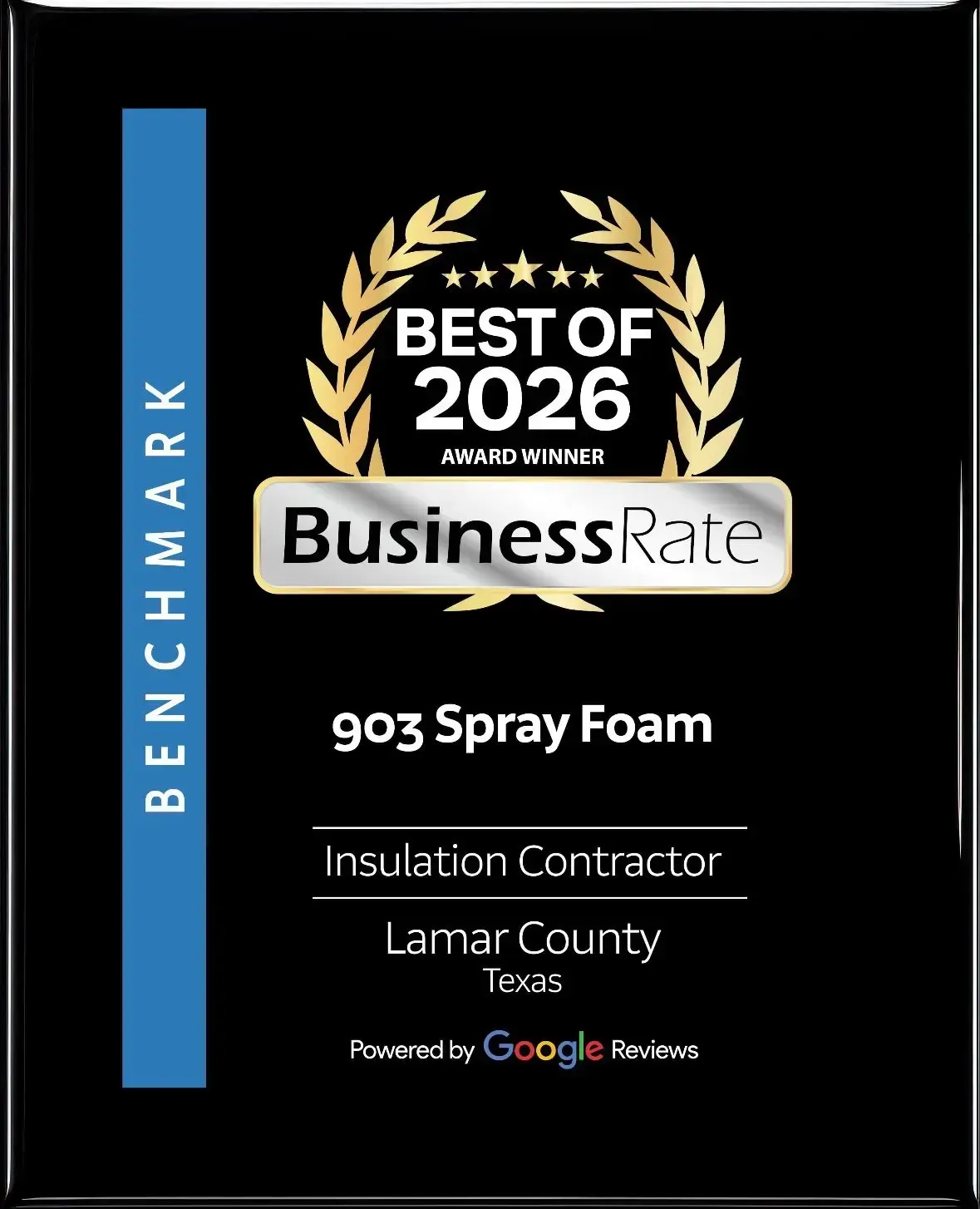 best of business rate 2026 03 spray foam award