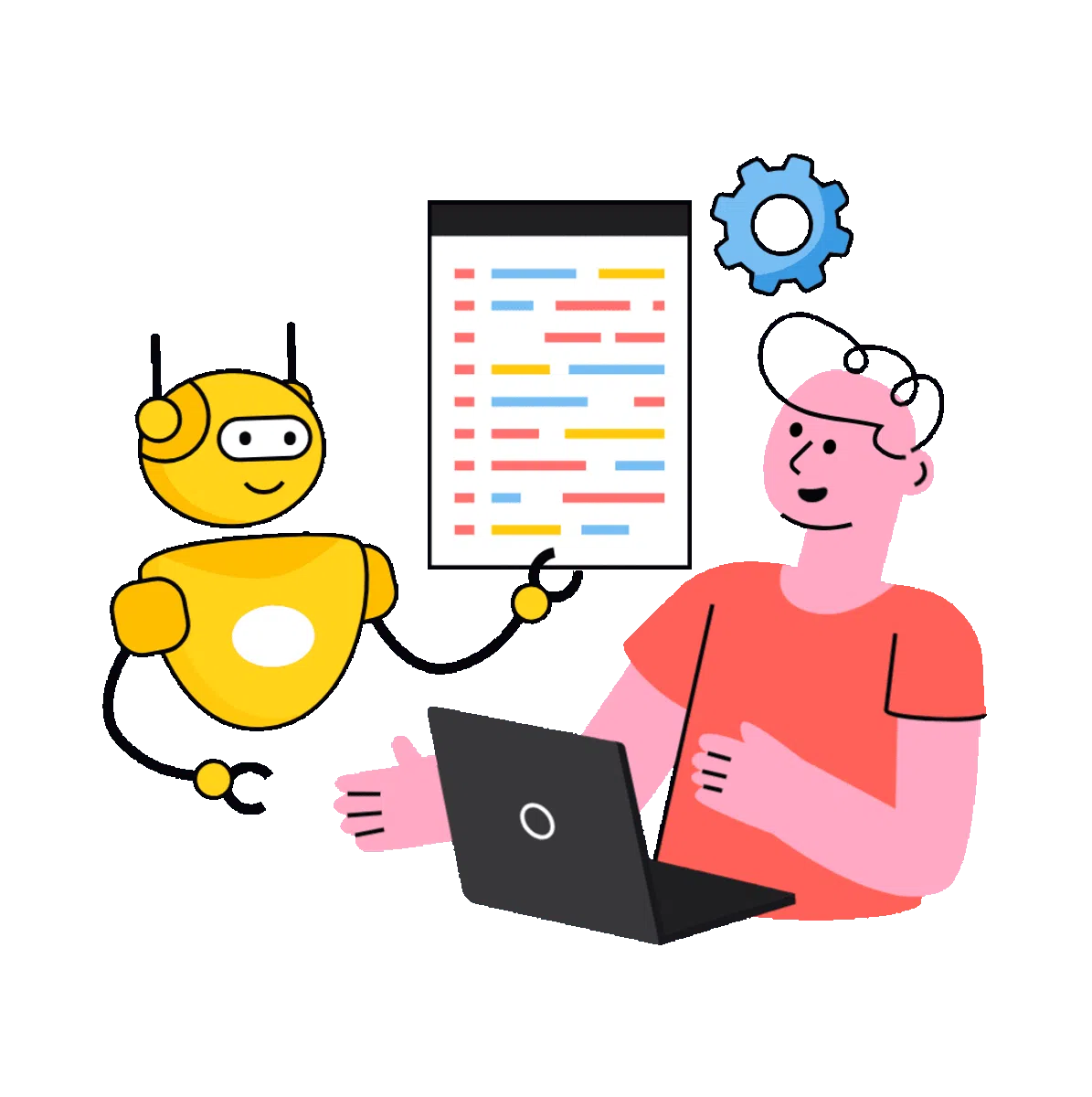 woman in black long sleeve shirt holding pen and macbook pro