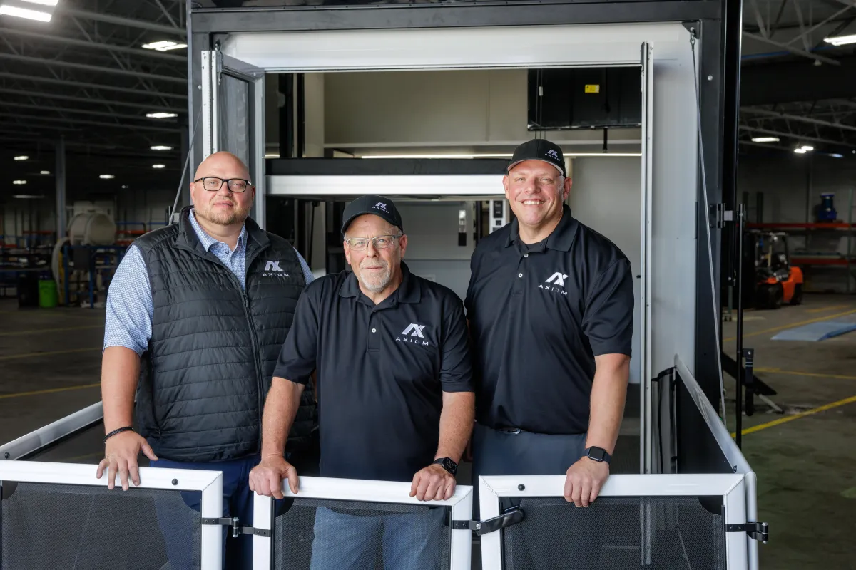 Axiom RV parked on grass