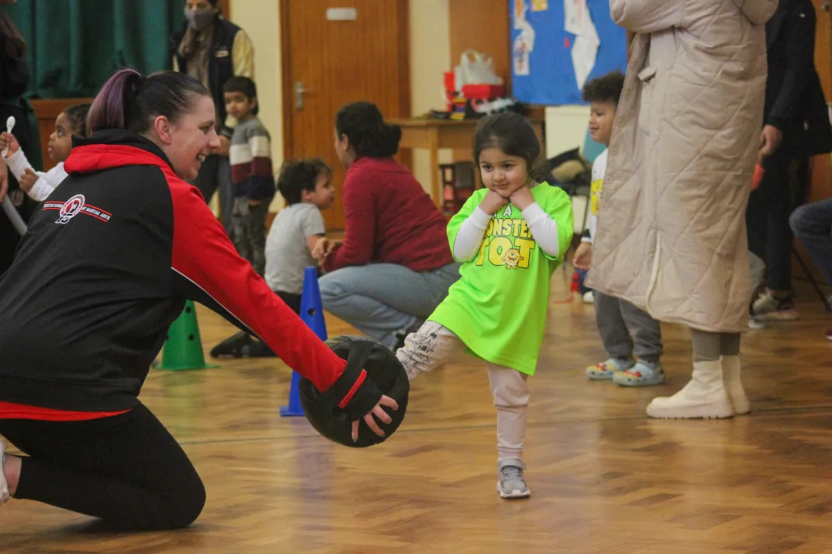 Super Monster Tot Showing off her Kicks