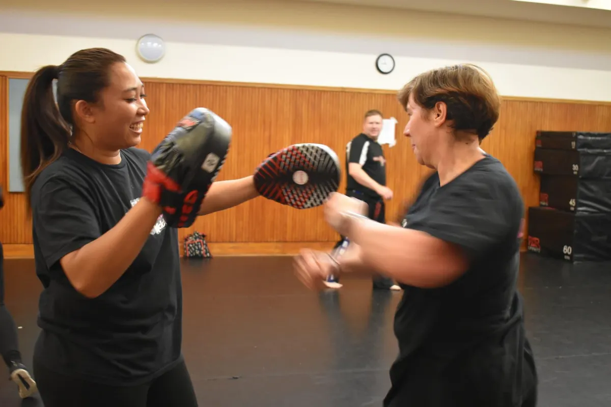 All smiles in the Ladies Only class in Yiewsley