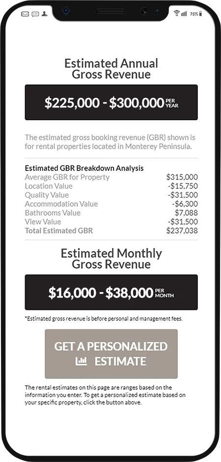 Peninsula Luxe mobile roi calculaor