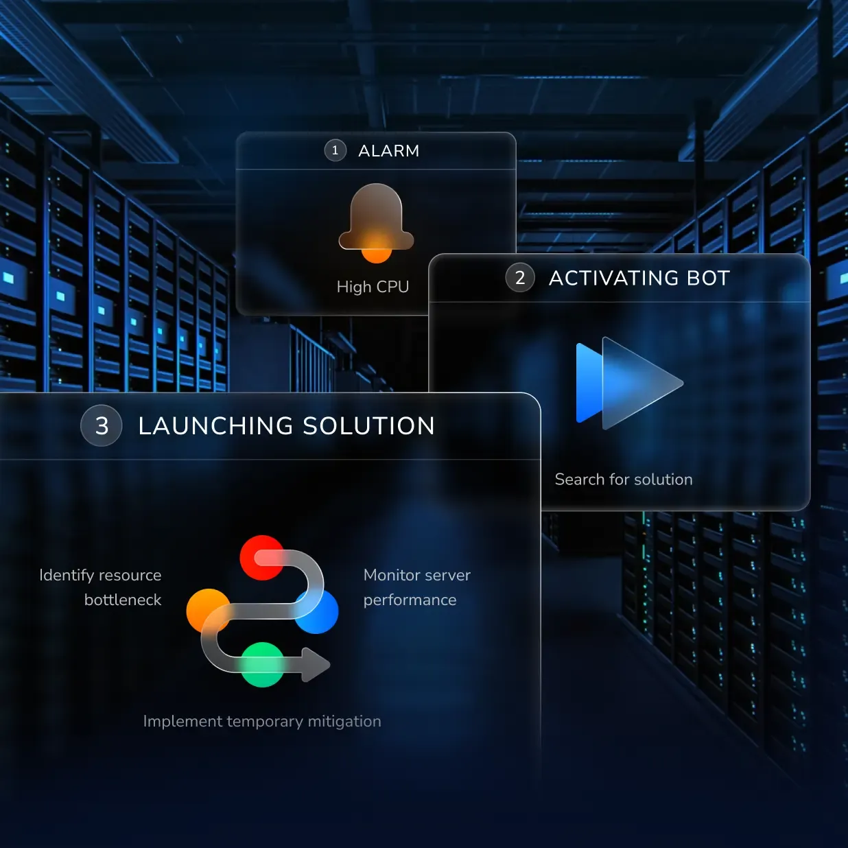 a group of people standing around a display of video screens