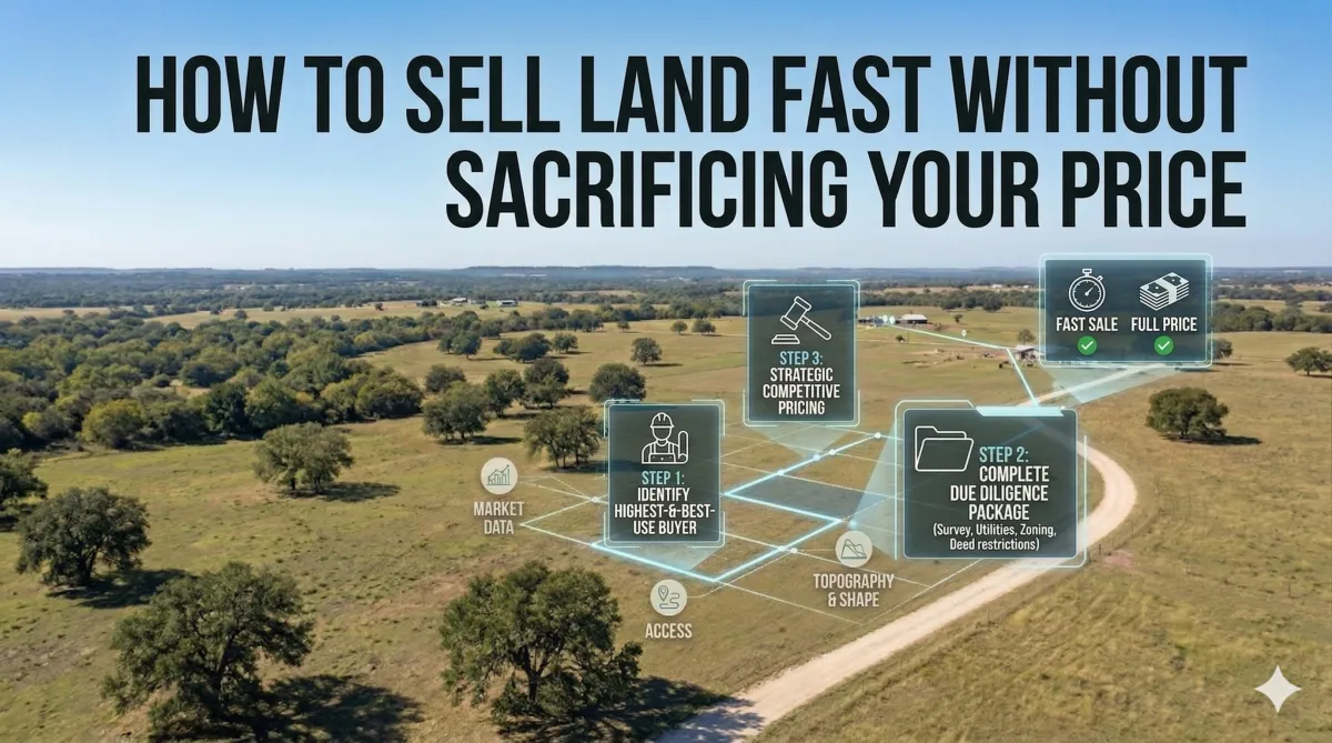 How to Sell Land Fast Without Sacrificing Your Price