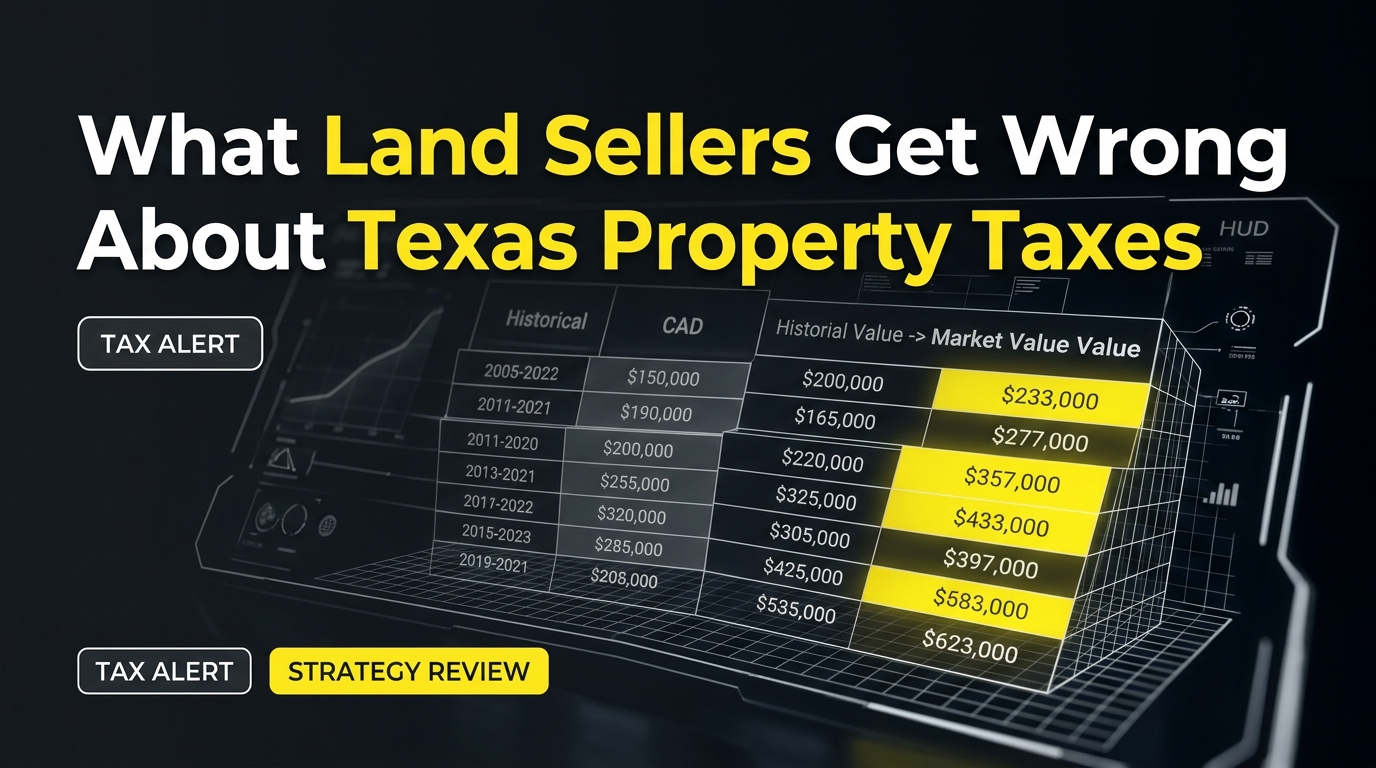 What Land Sellers Get Wrong About Texas Property Taxes