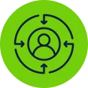 Customer-centric electrical services icon showing client-focused solutions