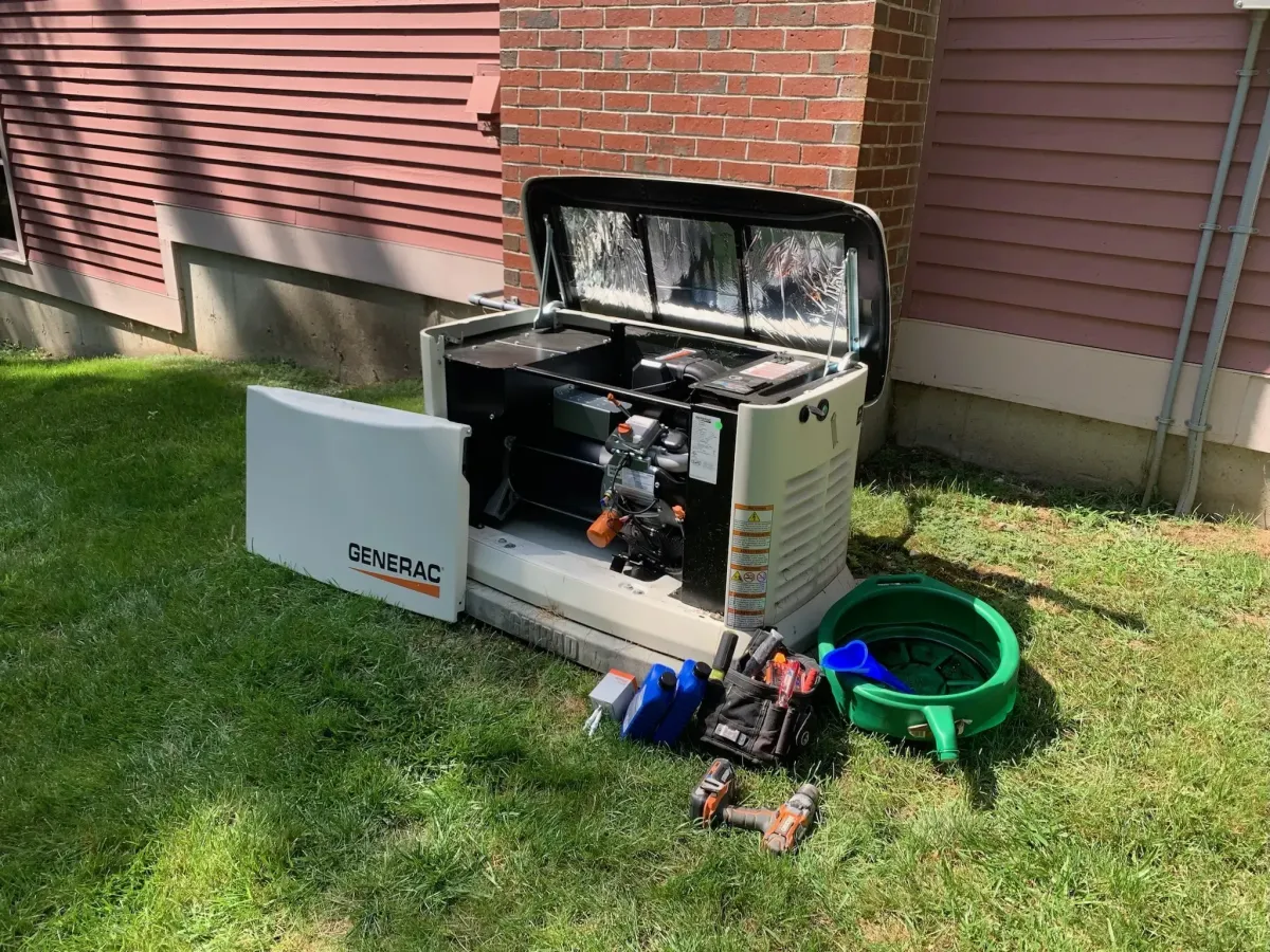 Home standby generator installation in Westford MA by Ryan Gath Electric