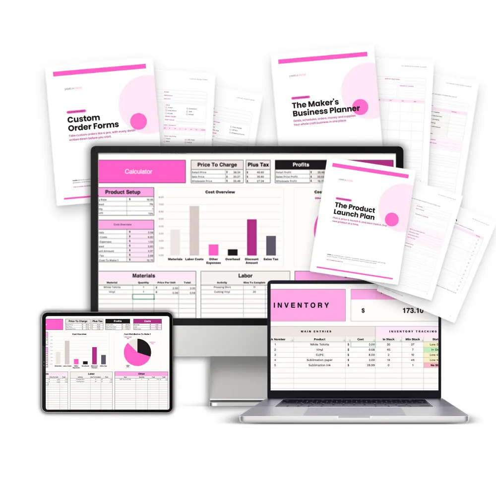 Crafty Cost Calculator with bonus planners and launch plan