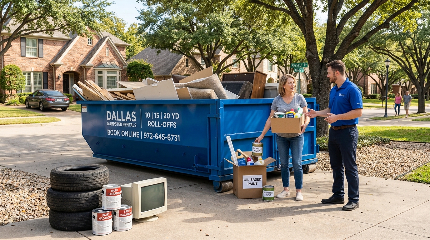 Prohibited Items for Dumpster Rentals in Dallas TX | Guide