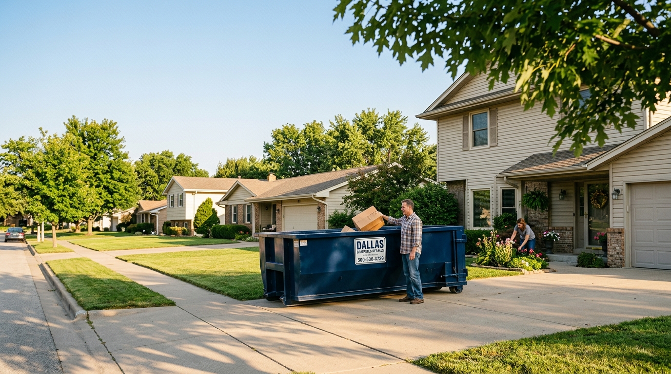 Looking for residential roll off dumpster rental in richardson and plano? Dallas Dumpster Rentals offers 10, 15, & 20-yard bins for home cleanouts and renovations.