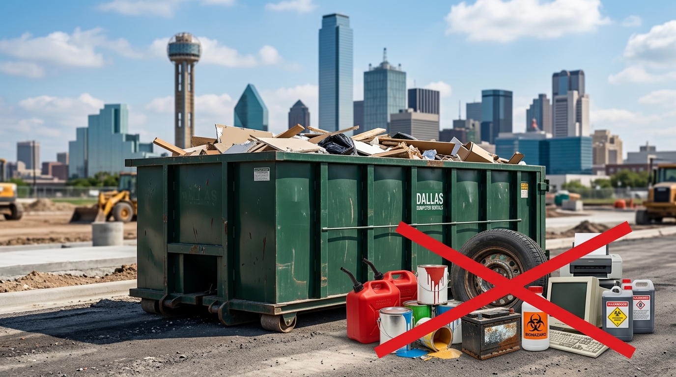 What Items Are Prohibited in a Dallas Dumpster Rental?