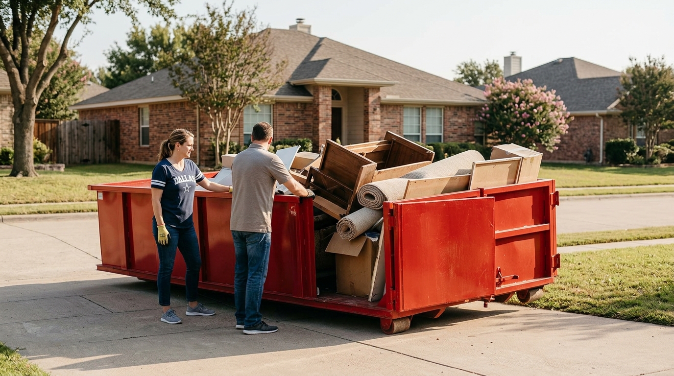 Learn how to choose the right dumpster size for a home cleanout in Dallas. Compare 10, 15, and 20-yard options for your DFW project. Local experts in residential waste.