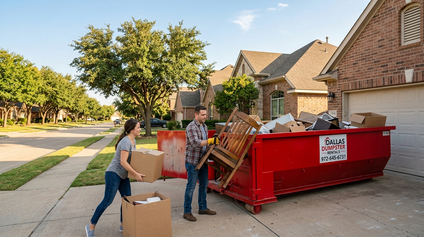 Residential Dumpster Rental for Junk Removal Richardson and Plano