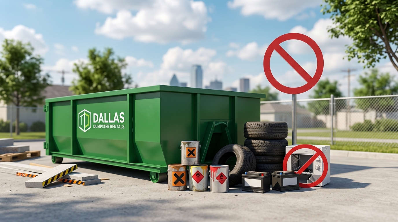 What Items are Prohibited in Dallas Dumpster Rentals?