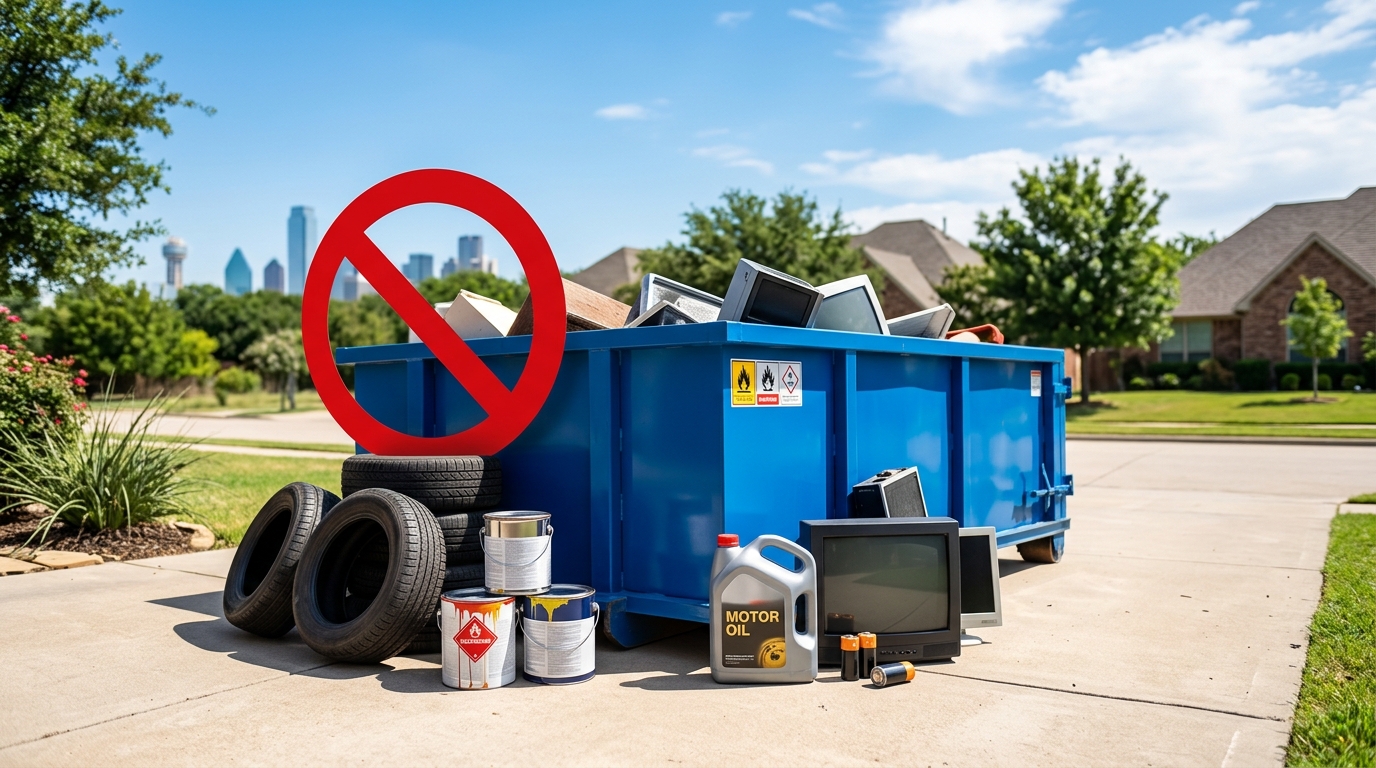 What Items Are Prohibited in a Rental Dumpster in Dallas TX?