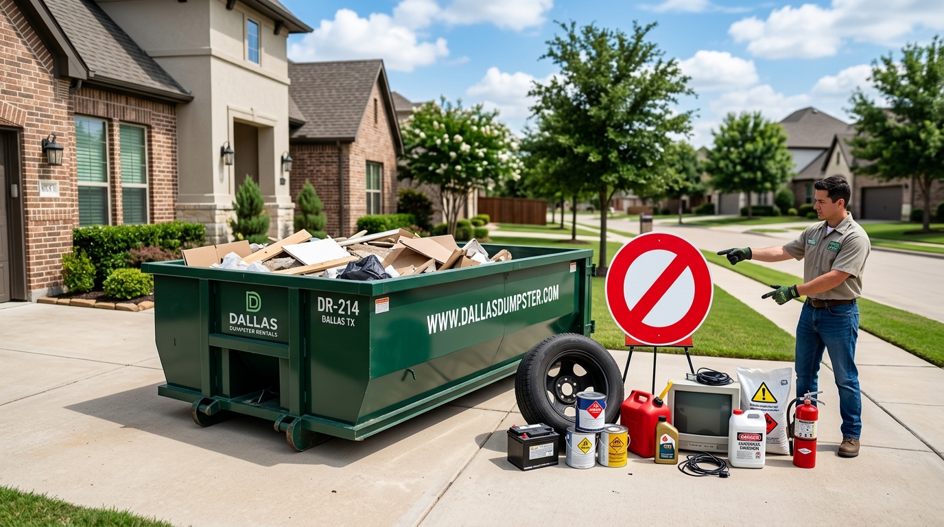 What Items are Prohibited in a Rental Dumpster in Dallas?