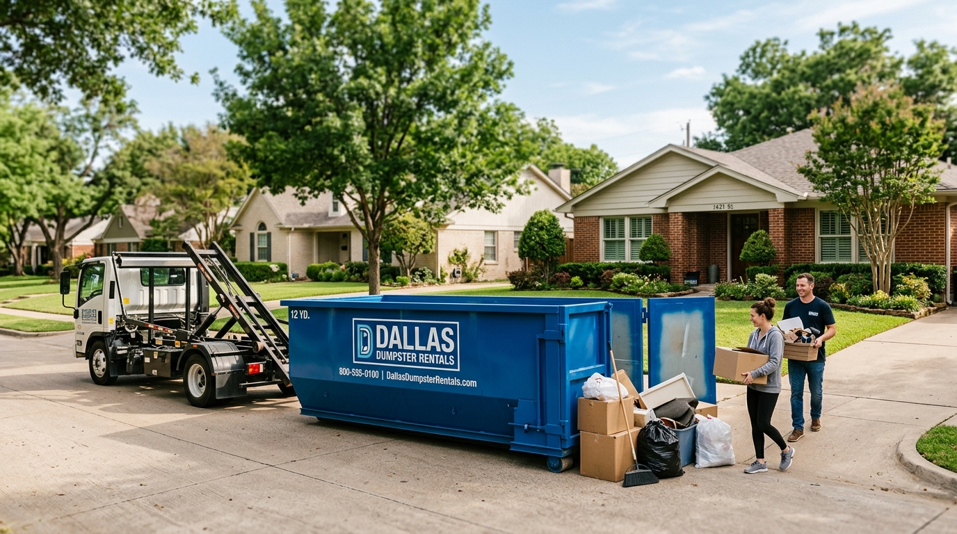 Same Day Dumpster Delivery: Dallas Residential Cleanout