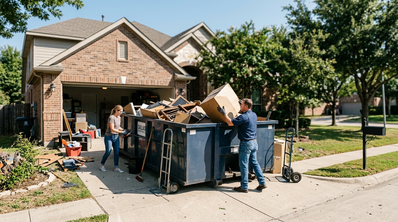 Residential Dumpster Rental for Garage Cleanouts in Plano TX