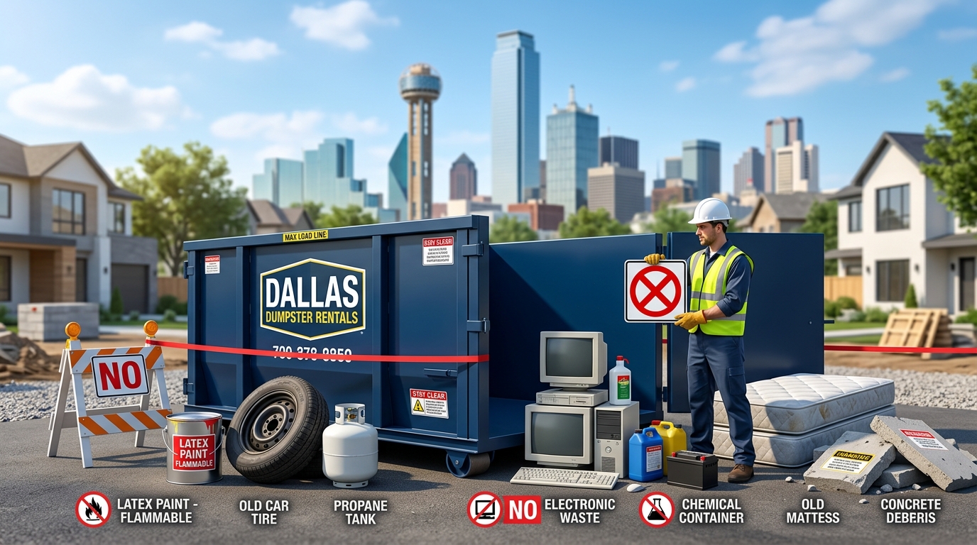What Items Are Prohibited in a Dallas Dumpster Rental?