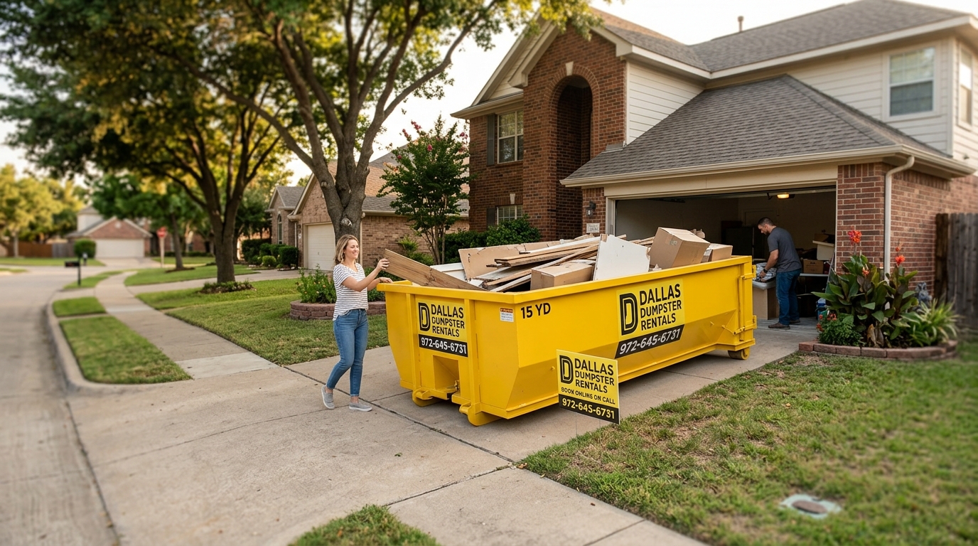 Looking for an affordable residential dumpster rental Richardson TX? Dallas Dumpster Rentals offers 10, 15 & 20-yard bins for home cleanouts and renovations.